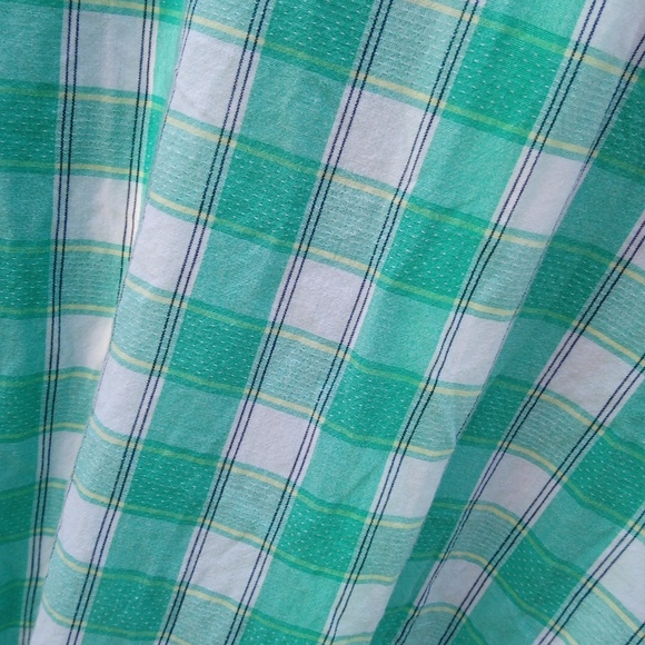 Riders By Lee Short Sleeve Plaid Button Down Shirt Top - Picture 11 of 12